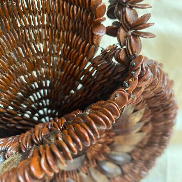 Mini Koa Seed Pod Purse Hawaiian Polynesian‎ Vintage - Picture 7 of 7